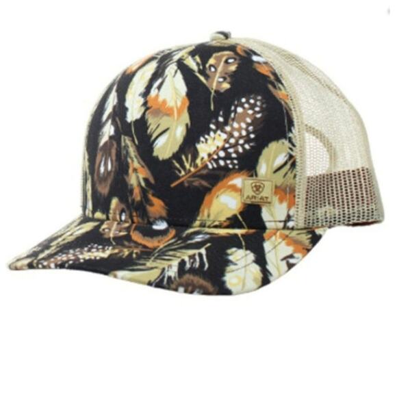 Ariat Feather Print Ball Cap, One Size Fits Most - Picture 8 of 10